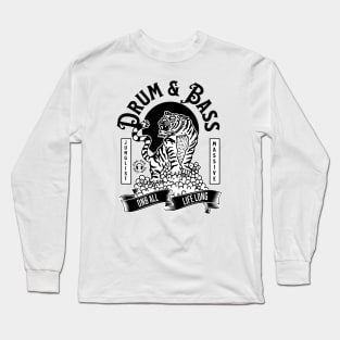 DRUM AND BASS  - Junglist Tiger Massive (Black) Long Sleeve T-Shirt